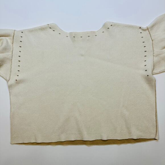 Wildfox Sweater with Balloon Sleeves and Cutouts Size Large - Picture 7 of 9